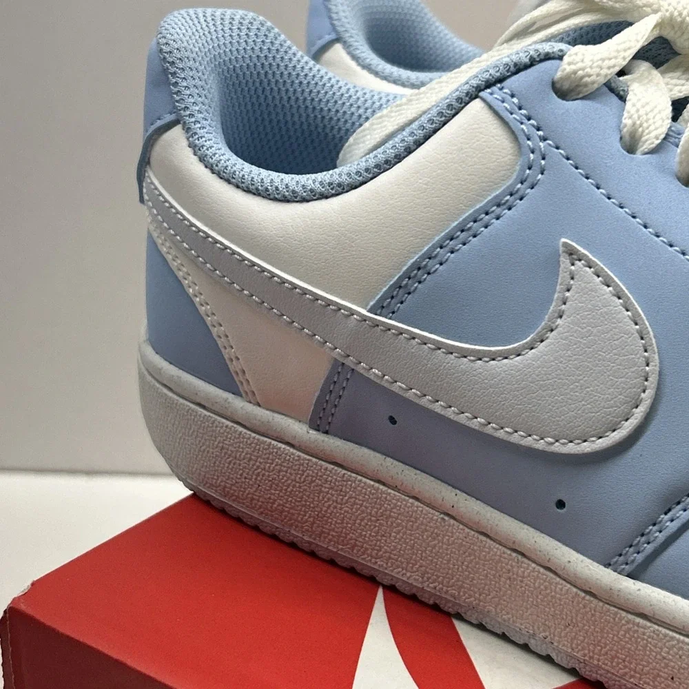 Nike Womens Court Vision Low Summit White/Football Grey/Psychic‎ Blue 6 Medium